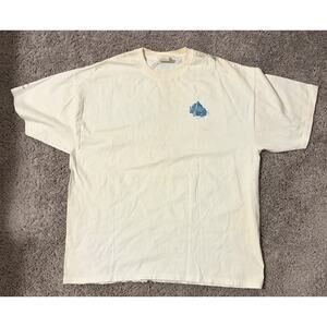 Retro Jerzees High Cotton Off-White Graphic Men's T-Shirt Cotton XL